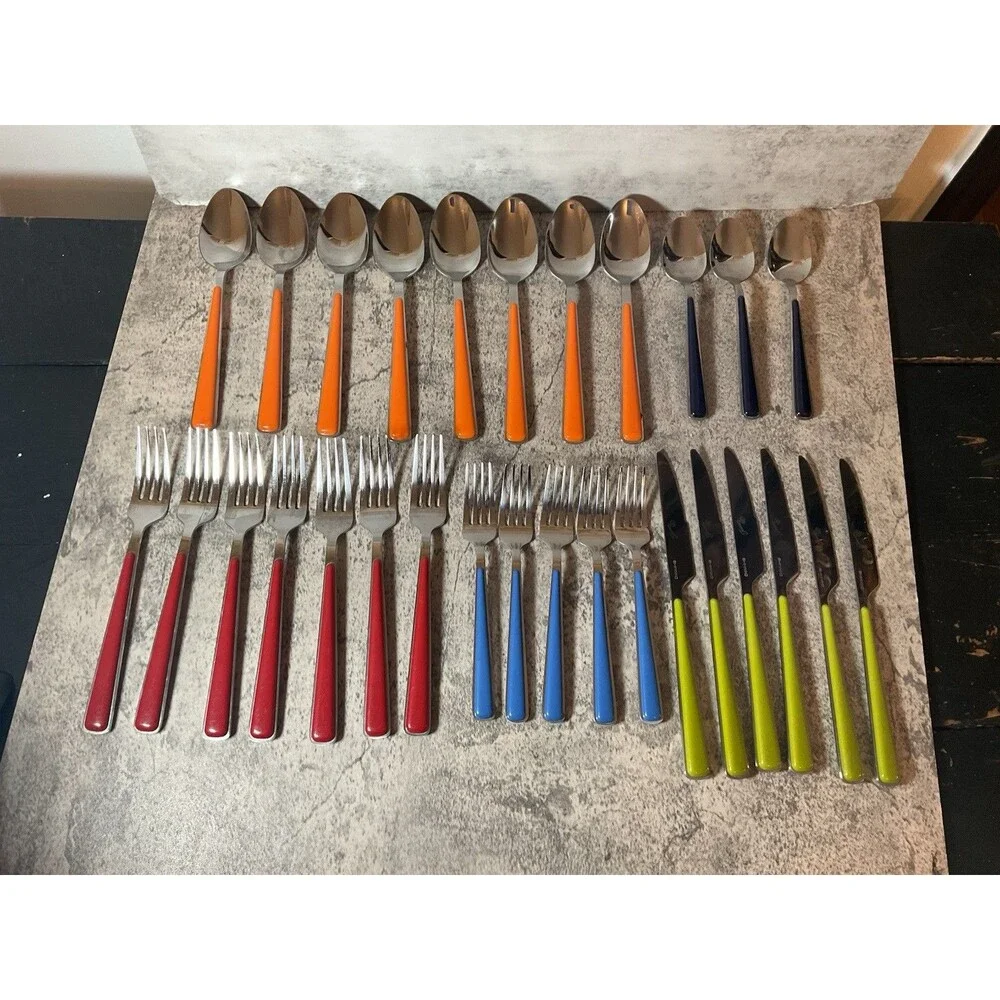 Lot Of 29 Set FIESTA Merengue Flatware Replacement Pieces Serving Forks Spoons +